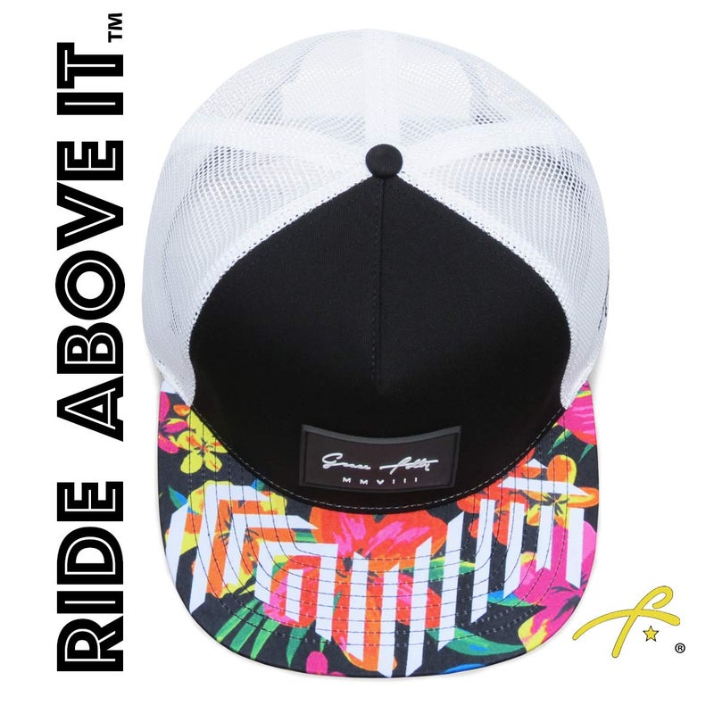 Grace Folly Trucker Hat for Men & Women. Snapback Mesh Caps (US, Alpha, One Size, One Size, Floral) - Image 2
